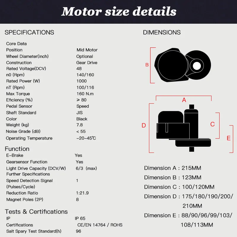 Clearance 48V 1000W Bafang BBSHD Ebike Electric bicycle Motor 8fun mid drive electric bike conversion kit C18 display 4