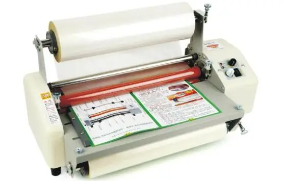 

12th 8350T Four Rollers Laminator Hot Roll Laminator, High-end Speed Regulation Laminating Machine Thermal Laminator A3+ 220V