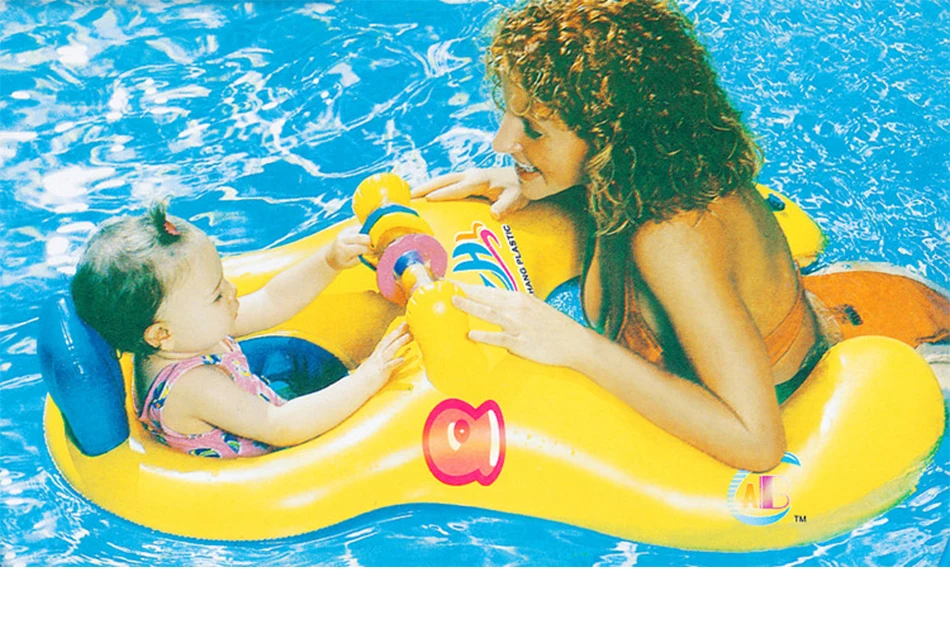 Anel de Natação Inflável do Bebê Anéis de Natação Anel da Sede de Banho Mãe e Filho Piscina Verão Duplo Círculo Infantil Flutuante 5 Mamãe e Bebê