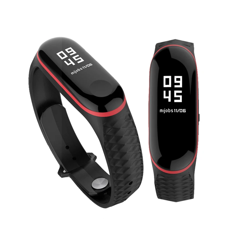Сменный силиконовый ремешок для часов Xiaomi Mi Band 4 два цвета из ТПУ умных спортивный