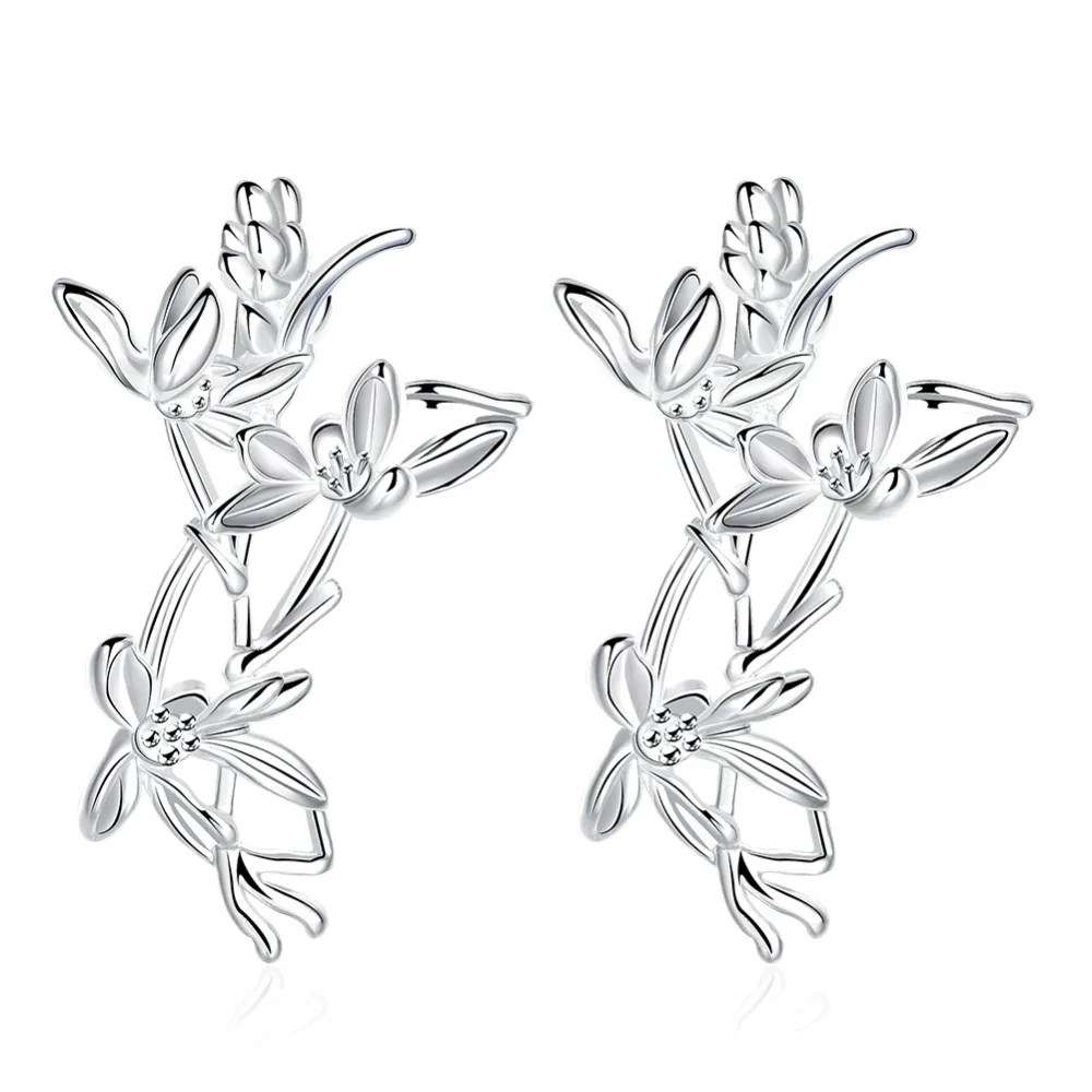 

T886 Korean Fashion Flower Ear Drops For Women Wedding Earring Personality Jewelry Gift Accessories