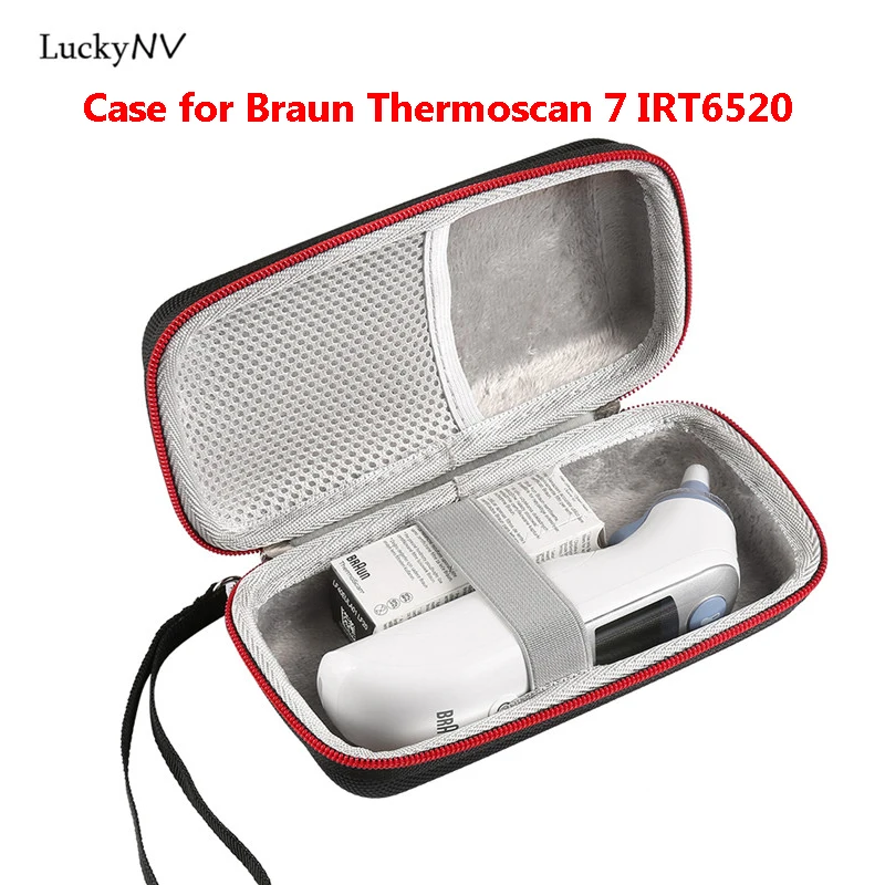 LuckyNV термометр Чехол-подходит для Braun Thermoscan 7 IRT6520 термометр EVA жесткий чехол для путешествий Защитная сумка для хранения