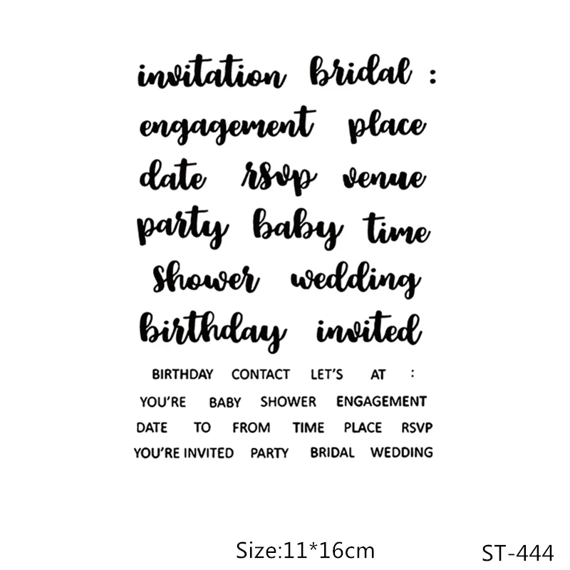 

ZhuoAng Wedding Blessing Transparent Clear Stamps / Silicone Seals for DIY Scrapbooking photo album/Card Making Stencil