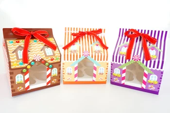 

new year Christmas cupcake box /cupcake packaging box/cake carry holder gift box with open window and ribbon (4 hole)