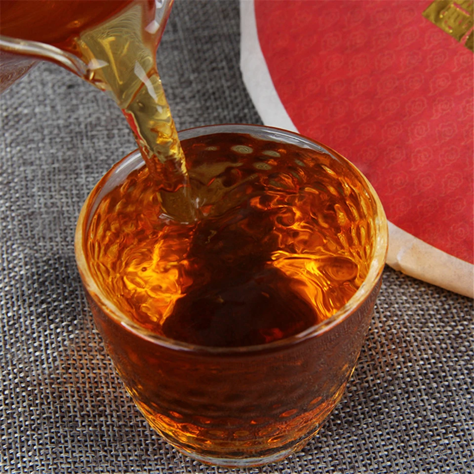 357 г Китай, Юннань самый старый спелый пуэр чай пуэр вниз три высокой ясности огня детоксикации красоты похудения зеленый еда