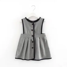 Danmoke/осеннее шерстяное платье без рукавов для девочек, шерстяное платье-жилет, осенне-зимнее платье для девочек, Vestidos
