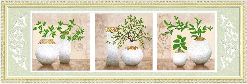 

New!3D Diamond Painting Cross Stitch 5D Diamond Embroidery green twig Pattern diamond 2019 Resin Home Decor DIY diamond art