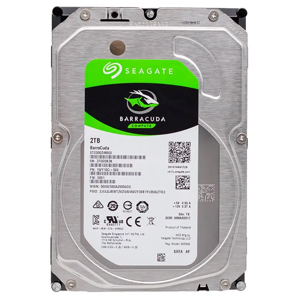 Seagate 2 ТБ Настольный HDD 3," Внутренний жесткий диск SATA 6 ГБ/сек. 7200 об/мин 64 МБ кэш HDD 2 ТБ жесткий диск для рабочего стола