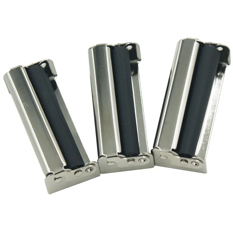 

12pcs easy 70MM Hand Roller Portable Metal Cigarette Rolling Machine tobacco maker for 70 MM cigarette rolling paper Injector