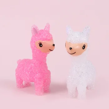 

1 pc Rhinestone Multi-colored LED Novelty Decorative Cute Crystal Particles Alpaca Shape Night Light Delicate Gift Home Ornament
