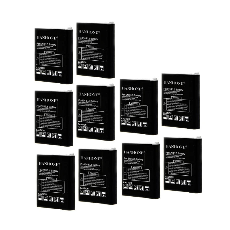 10 шт 1900 mAh ENEL5 EN-EL5 EL5 для Nikon Coolpix P5000 P5100 P90 P530 P80 P500 5200 P510 P100 7900 P4 P6000 3700 4200 P3 Батарея