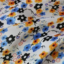 Мягкая атласная ткань с цветочным рисунком сливы