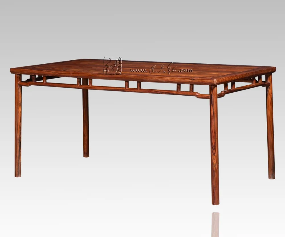 Rectangle Table Chinese Neoclassical Dining Desk Rosewood Home Living Room Furniture Solid Wood Office Conference Board Annatto