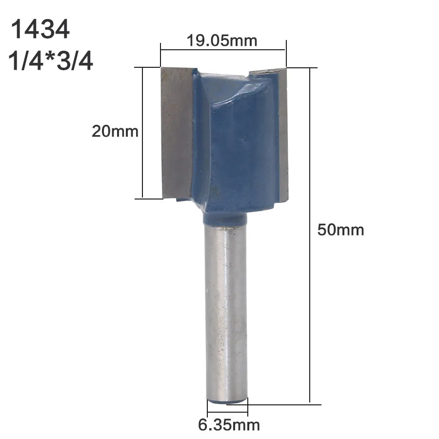 1 шт. 1/4 хвостовик 1/2 хвостовик высокое качество прямой/концевых фрез Dado Диаметр Режущий инструмент для дерева - Длина режущей кромки: 1434