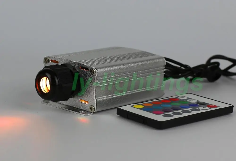Мини волоконно-оптический источник света RGB светодиодный свет двигателя беспроводной ИК пульт дистанционного управления многорежимный