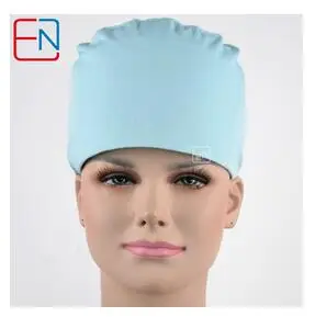 Hennar хирургические Шапки для врачей и медсестер Шапки, t/c скраб Шапки в светло-серый синий - Цвет: cap