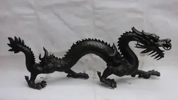 

China Royal Palace FengShui Pure Copper Bronze Lucky Dragon Beast Art Sculpture