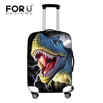 

FORUDESIGNS Luggage Cover Tyrannosaurus Rex T Rex Dinosaur 3D Suitcase Protective Covers Elastic Thick Baggage Cover 18-30 Inch