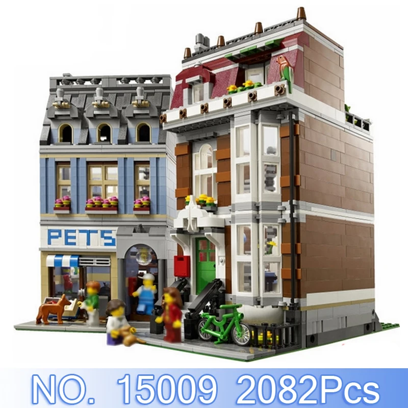 

Lepin 15009 City Creator Figures 2082Pcs Pet Shop Model Building Kits Blocks Bricks Sets Toys For Children Compatible With 10218