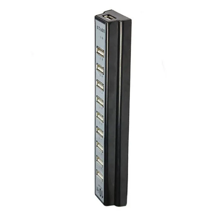 Высокоскоростной концентратор USB 2 0 с 10 портами адаптер питания для ПК ноутбука