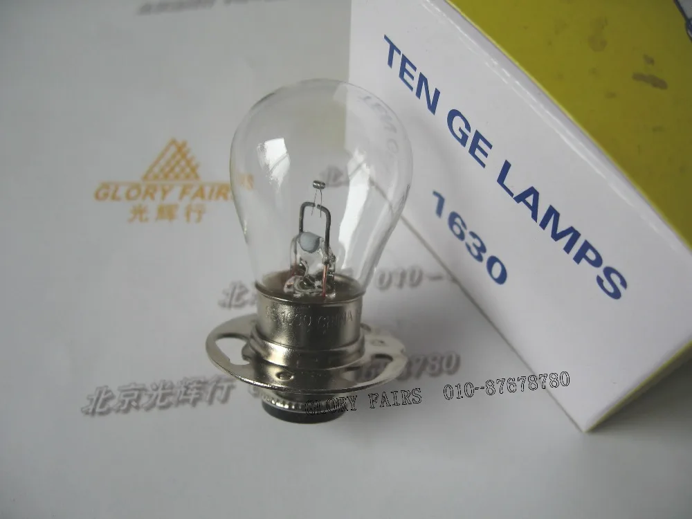 

GE1630 6.5V 2.75A 16.5W DC incandescent lamp,1630 6.5V2.75A bulb,microscope exciter projector HACH lights