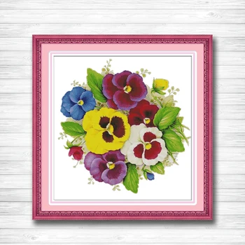 

Phalaenopsis colorful flower Painting dmc 14CT 11CT counted cross stitch kits embroidery set Needlework Set chinese cross stitch