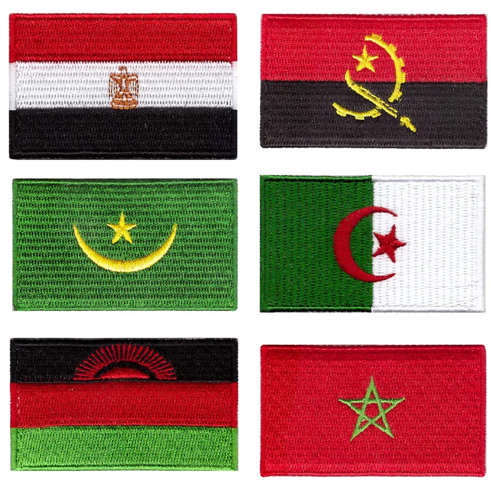Африканский Национальный флаг железа на заплатка, вышивка, лоскутный для одежды горячие аппликации мотивы нашивка-аппликация для одежды