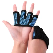 Противоскользящие перчатки для тяжелой атлетики, дышащие перчатки для занятий спортом на половину пальцев рук, фитнесом, тренировками, защита для ладоней, перчатки для тренажерного зала