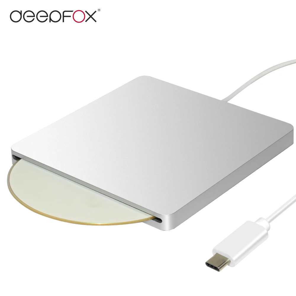  Deepfox USB 31 tipo C ranura externa en carga CD DVD RW Unidad óptica quemador Super unidad para or