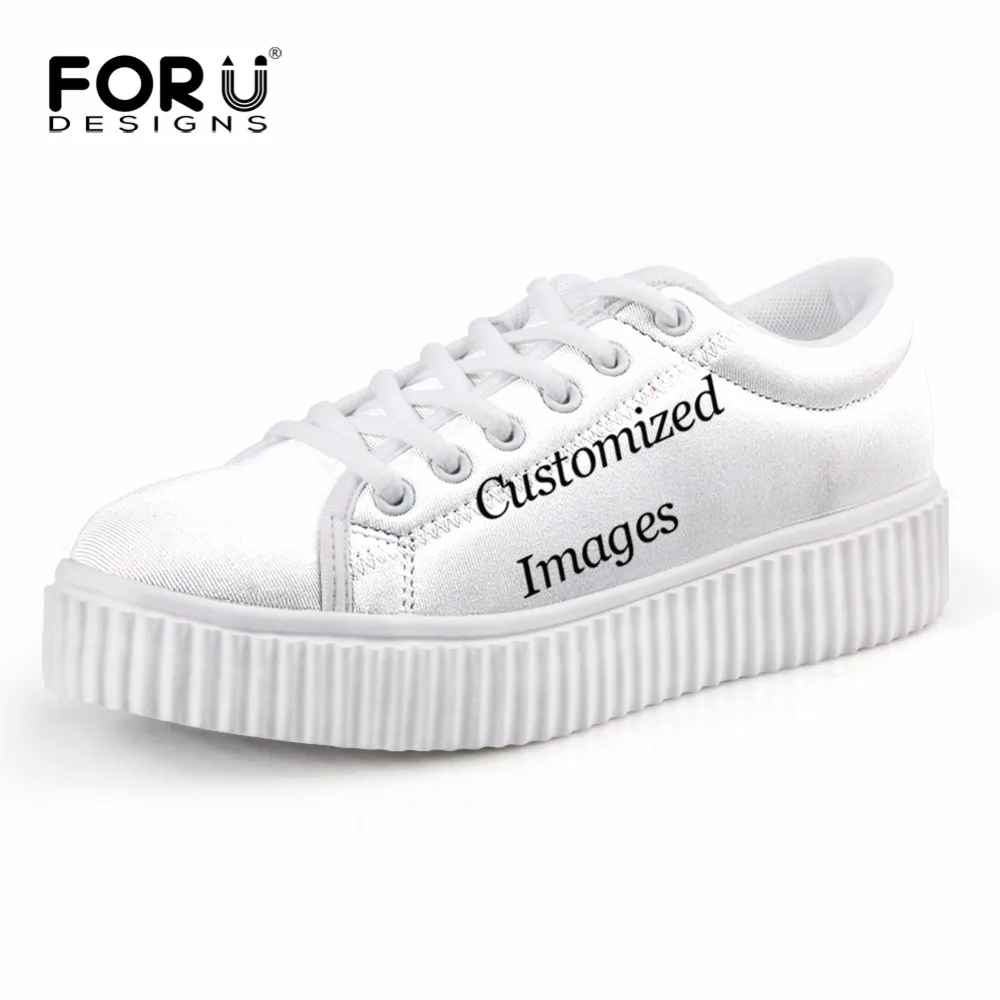 FORUDESIGNS Custom Images or Logo Flats Platform Shoes Woman Women's Fashion Low Style Creepers for Ladies Casual Female | Обувь