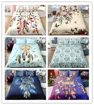 

Dream catcher Bedding Set King size Bohemian Print Duvet Cover set with pillowcase 3pcs AU Queen Bed best gift