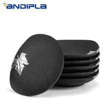 Черный дзен грубая Керамика Чайные коврики лотки бутик ручной работы инкрустированные оловянные кленовые листья чайная чашка подставка для чайной чашки Чашки Блюдца колодки