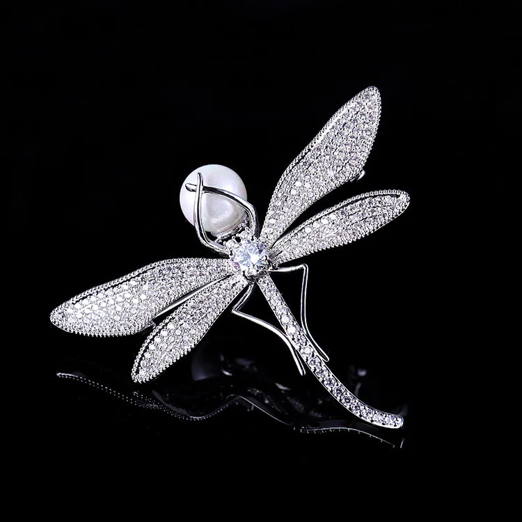 Модное насекомое искусственное циркониевое покрытие AAA подарок 00120137|dragonfly brooch
