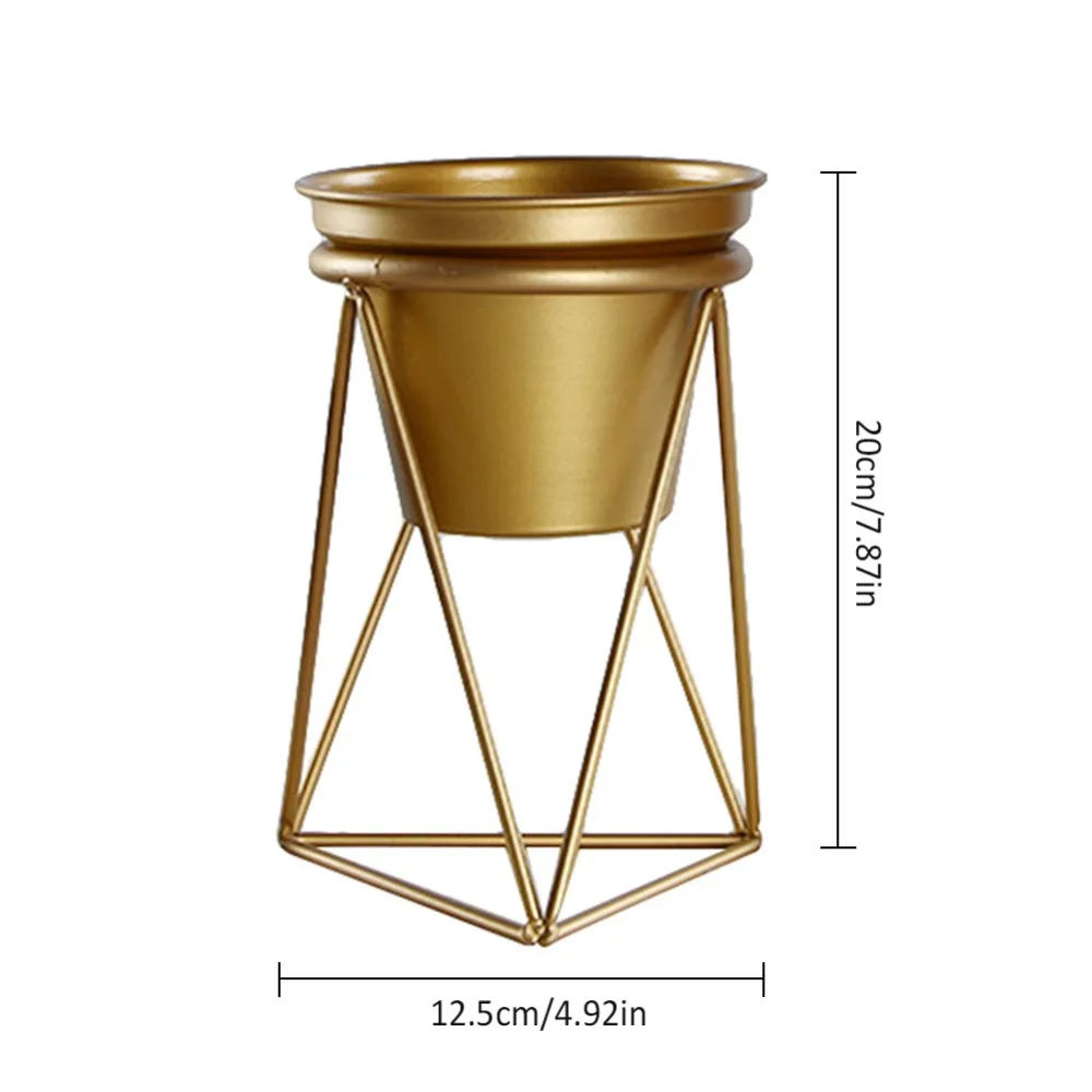 Золотой металлический Железный цветочный Держатель подставка инновационная модель дома гостиная украшение стола цветочный горшок