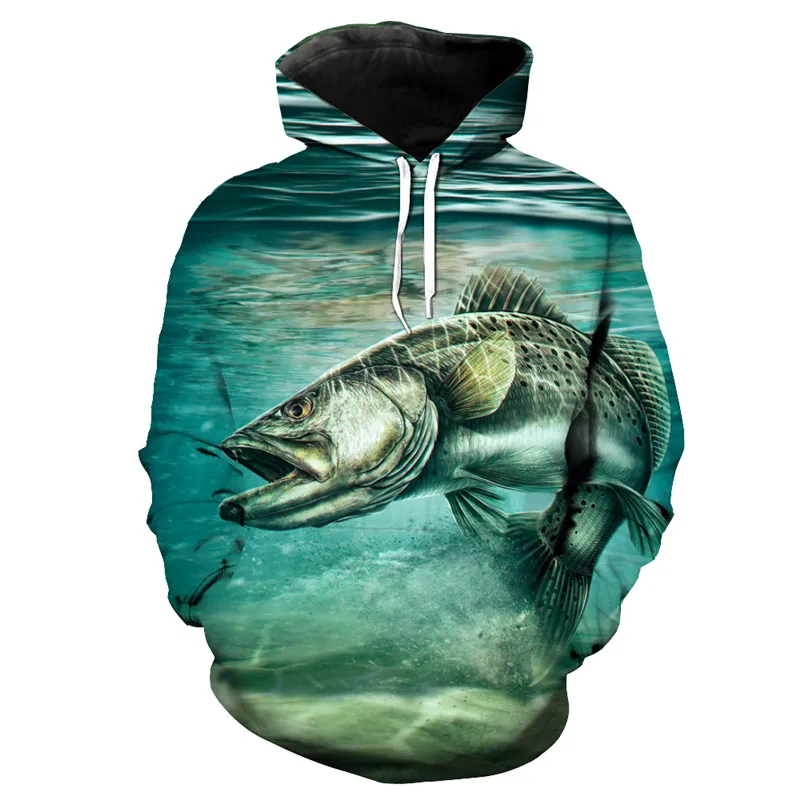 

Trout printing 3D hooded sweatshirt Fashion men's fishing sports pullover Dropshipping and Wholesale