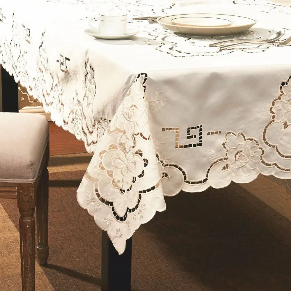 Buy White Extra Long /Oval Cutworking Embroidery