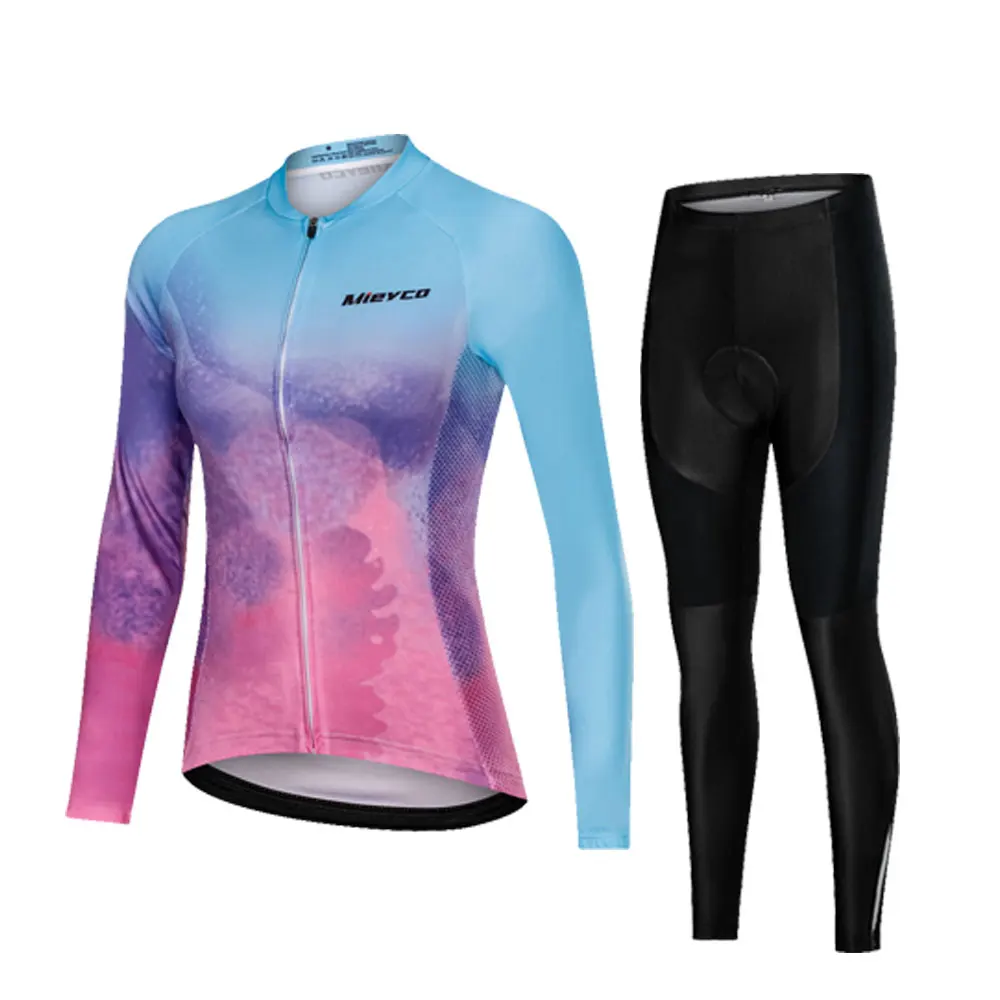 Женский комплект Джерси с длинным рукавом, одежда для велоспорта Pro Team Sport MTB, быстросохнущая Женская одежда для шоссейного велосипеда, костюм для верховой езды - Цвет: 12