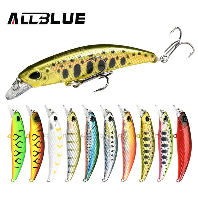 US $3.19 ALLBLUE New JERKBAIT 60/70SR Fishing Lure 60mm/70mm Sinking Minnow Wobbler Hard Lure Bass Pike pech