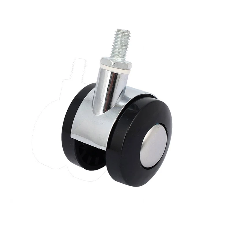 

4PCS 1.5 "Black Alloy Universal Wheels Silent Swivel Casters Furniture Hardware Office Chair Sofa Rolling Rollers Brake Caster