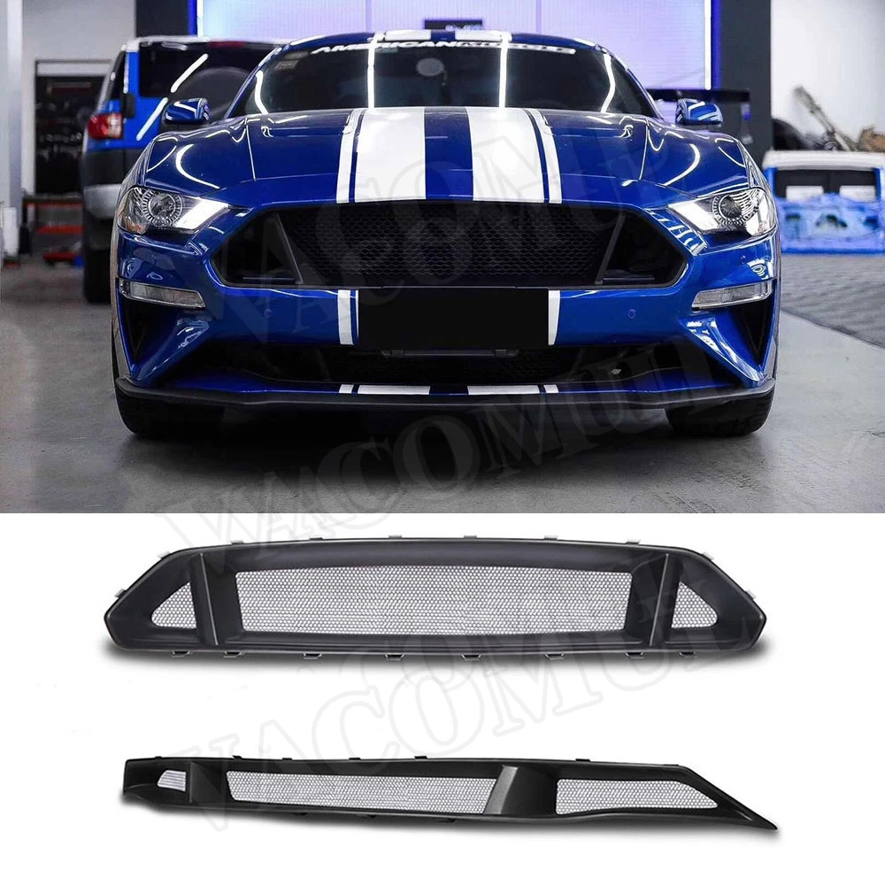 Углеродное волокно и FRP автомобильный передний бампер сетка решетка гриль Настоящее углеродное волокно для Ford Mustang+ Автомобильный Стайлинг