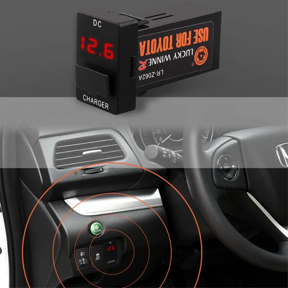 DC 12V 2 4A Interface car USB Charger with Audio MP3 Socket font b Battery b