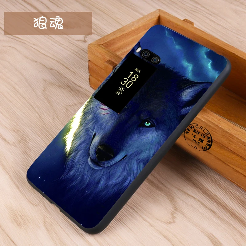 Meizu pro 7 plus Case Original Cover for Meizu pro 7 plus Case bag Cover Skin Wolf Fish Skull pro7 plus Fundas 100% BiNFUL 8