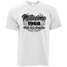 T-Shirt homme, en coton, à la mode, pour l'été, Joyeux Anniversaire, 2019, à la Perfection, 1968