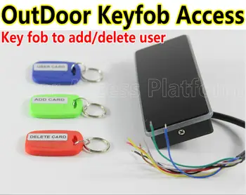 

WaterProof Outdoor IP58 RFID Keytag Access Controller Terminal machine with 125KHz EM Keyfobs, 2000 user card enroll by key fobs
