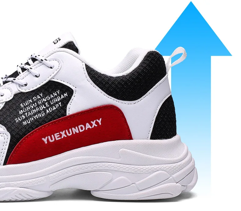Men's Shoes High Platform Trainers Chunky Sneaker Dad Shoes Men Sneakers Mesh Footwear Breathable White Sneakers With Platform (5)
