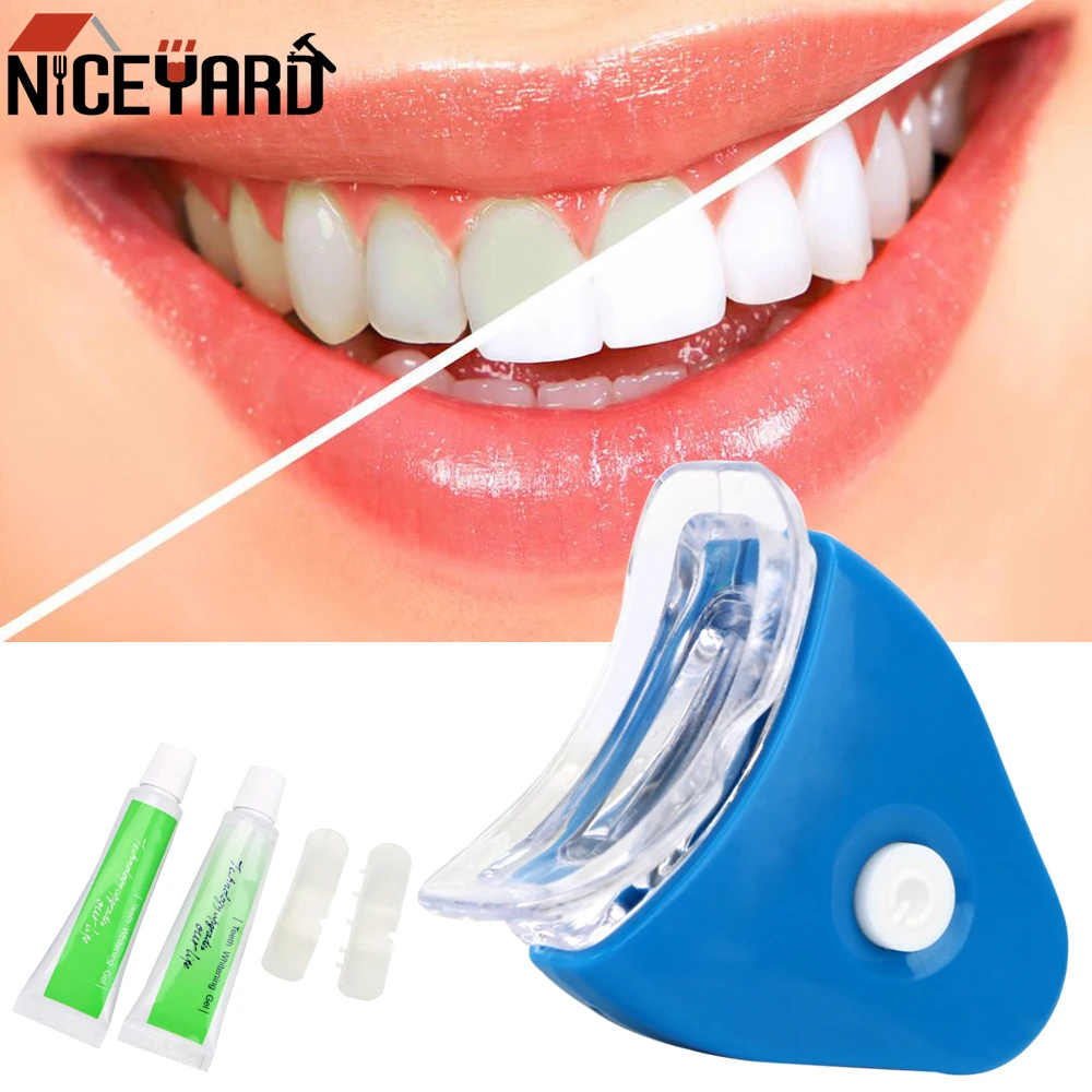

NICEYARD 1 Set LED Cool White Teeth Whitening Bathroom Product Oral Care Toothpaste Kit Tooth Whitening Gels For Clean Teeth