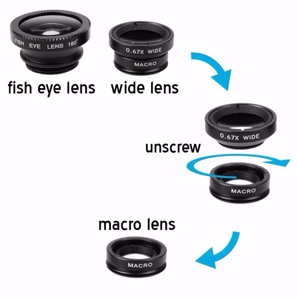 Новые 12X телефото зум-объективов телескоп Fisheye Широкий формат макро объектив рыбий глаз для Samsung S5 S6 S7 S7 Edge Note 4 5 7