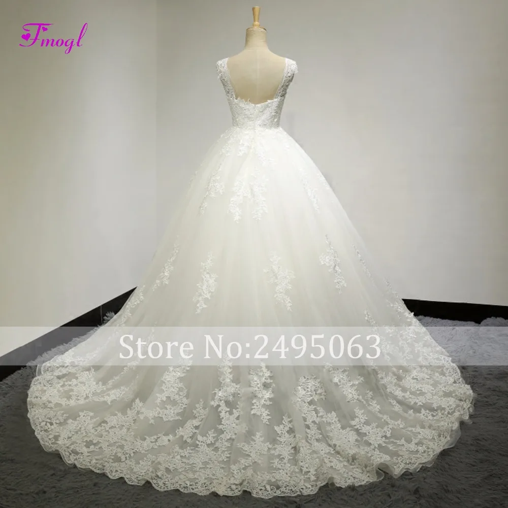 Fmogl Сексуальная шея возлюбленной спинки А силуэта винтажные Свадебные платья 2020