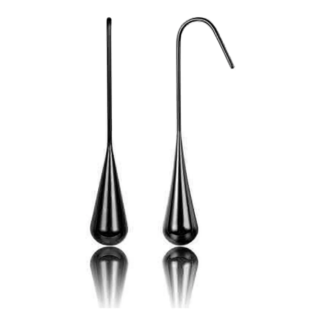 

High Polish Smooth Waterdrop Jewelry Earring Medical Stainless Steel Gold Silver Black Rose Gold Trendy Style Jewelry
