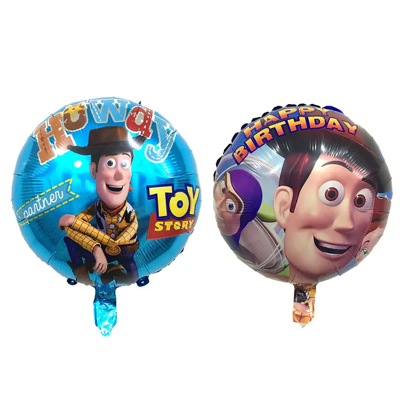 

PHLUMY 18Inch Toy Story Round Shaped Foil Balloon Globos Happy Birthday Party Decoration Balloons Kids Inflatable Toys